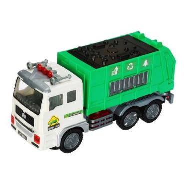 Imagem de Brinquedo Infantil Caminhão de Lixo à Pilha Som e luzes 4D - Toy King