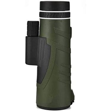 Imagem de pcagfaajmh Câmera de celular portátil com foco monocular, suporte de alto desempenho, 10 x 42, FMC, telescópio de filme verde para observação de pássaros, caça, acampamento