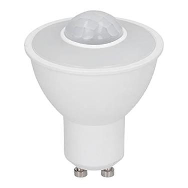 Imagem de Dioche Gu10 Lâmpada Led Infravermelha Corpo Sensor 5w 500lm Economia de Energia Luz Inteligente para Corredor Cozinha Banheiro Luz Branca Material de Alumínio Pc