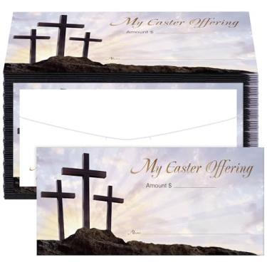 Imagem de Tinlade 200 envelopes de oferta de Páscoa para igreja He Is Risen Tithe and Offering Pacote de doações Envelopes de Dízimo para Ocasiões Religiosas Cristãs Suprimentos de Festa de Páscoa