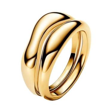 Imagem de Anel Dobrável Com Pingente De Amor Em Prata Esterlina 925 Para Mulhere