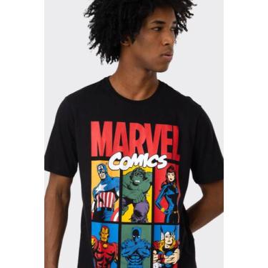 Imagem de Camiseta Marvel Comics - Piticas, P, Preto, Unissex