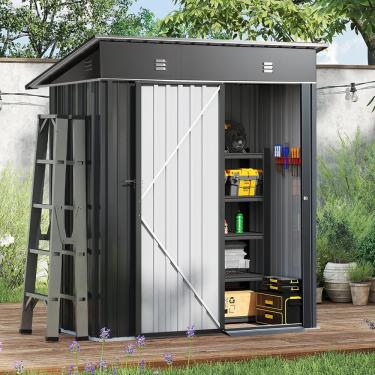 Imagem de 182x150cm Deposito Jardim Armario Aço Externo Mini Container, Depósito de Jardim