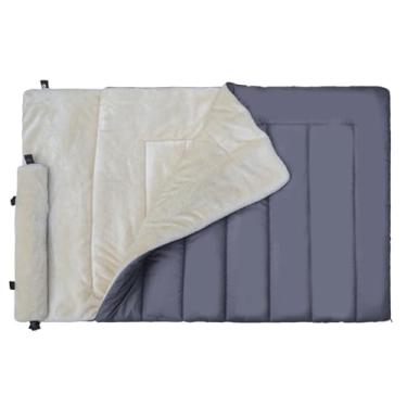 Imagem de Vroomoto Saco de dormir para cães de viagem ao ar livre, saco de dormir espesso para animais de estimação, saco de dormir portátil dobrável