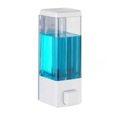 Imagem de suporte dispenser de parede 350ml plástico、dispenser de álcool gel para parede、suporte de saboneteira multifuncional (Branco)