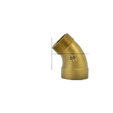 Imagem de Conector de acoplador de encaixe de tubulação de cotovelo de 45 graus fêmea para macho BSPP de 3,5 cm BSPP água gás óleo