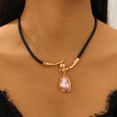 Imagem de Joias ocidentais para mulheres, colar boêmio, gargantilha, colar, concerto, acessório para presente, Medium, Latão, Sem Pedra Preciosa