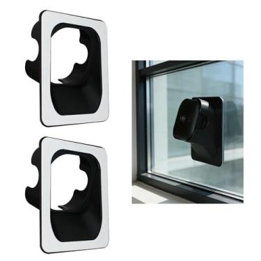 Imagem de Pacote com 2 suportes angulares para janela compatível com Blink Outdoor 4 suportes de parede de vidro para câmera fixa, inclinação de 20° (para cima/baixo/esquerda/direita), suporte autoadesivo sem
