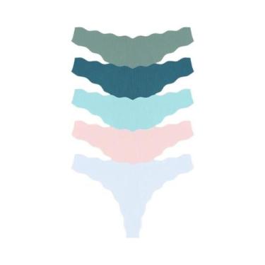 Imagem de Conjunto De Calcinhas Thong Sem Costura De Baixa Cintura Para Mulheres