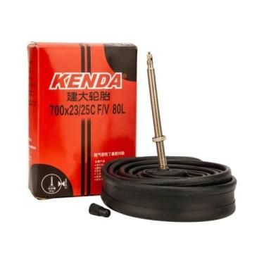 Imagem de Câmaras De Ar Para Bicicleta 700c Kenda Válvula Presta Schrader 48mm 6