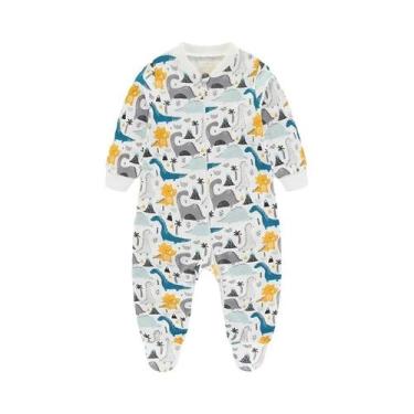 Imagem de Macacão De Manga Longa Com Zíper Para Bebês Meninos E Meninas De 0 a 1