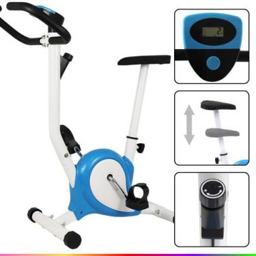 Imagem de Bicicleta Ergométrica Vertical Fit 3.0 Pro Mile Fitness Azul Exercício