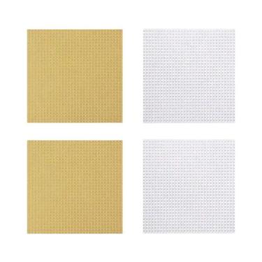 Imagem de Placas Base 32x32 (4 Peças) De Plástico Compatíveis Com Blocos De Mont