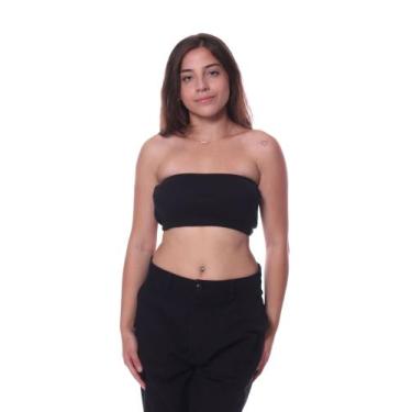 Imagem de Top Faixa Bali Hai Canelado Basic, Preto, g