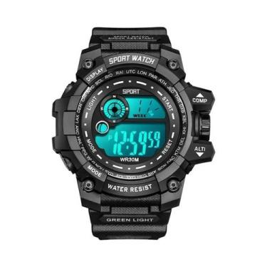 Imagem de Relógio Esportivo Digital Masculino À Prova D'água Com LED, Luminoso, 