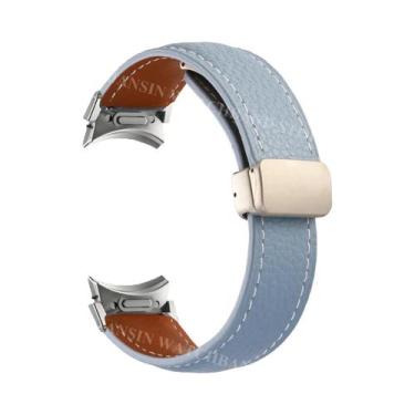 Imagem de Pulseira De Couro Para Samsung Galaxy Watch 7 6 5 4 40 44mm 5Pro Com F