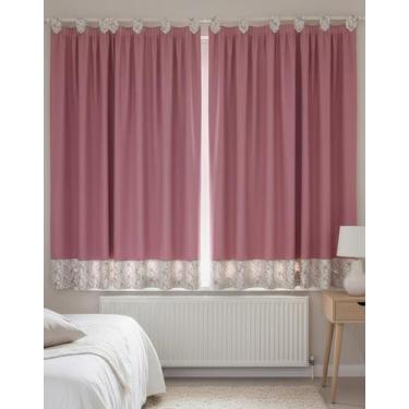 Imagem de Cortina Quarto menina 2m x 1,70m Floral Rosê Delicada - Beatriz Baby E