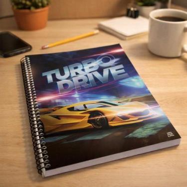 Imagem de Caderno Universitário Carro Turbo Capa Dura 1 Matéria  80 folhas - ANI