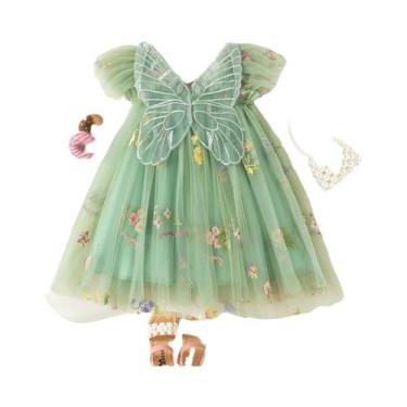 Imagem de Vestido De Princesa Com Bordado De Flor De Cerejeira Para Meninas, Rou