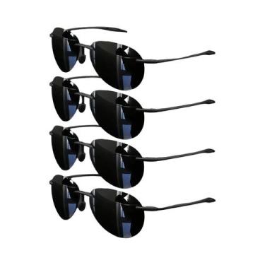 Imagem de Óculos De Sol Aviador Polarizados Ultra Leves 12g 4PCS TR90 Sem Armaçã