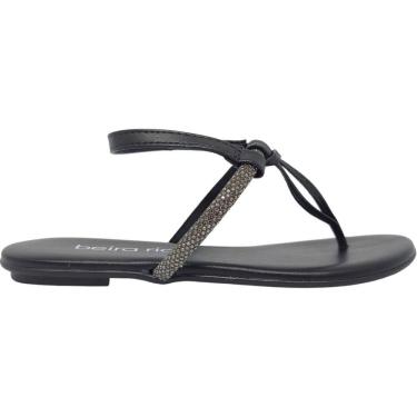 Imagem de Sandália Dedo Feminina Rasteira Casual Básica Dia a Dia Passeio Trabalho Com Strass  Beira Rio 8384.769