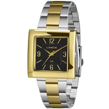Imagem de Relógio Lince Feminino Ref:Lqt4767l34 P2sk Retangular Bicolor