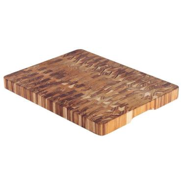 Imagem de Tábua Cubus Com Empunhadura Churrasco Em Madeira Teca Fsc Com Acabamento Em óleo Mineral