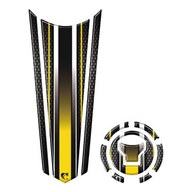 Imagem de Protetor Tanque E Bocal Gravatona Honda Listra Acima 2018 Amarelo