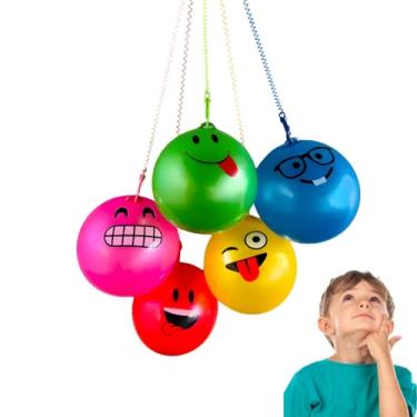 Imagem de Kit Bola de Vinil Infantil 23cm com Cordão Mola Brinquedo Educativo (20)