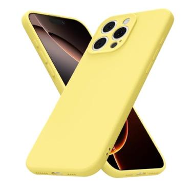 Imagem de uvcoat Capa de silicone para iPhone 16 Pro, capa fina de gel de borracha macia para mulheres e meninas, linda capa de telefone TPU fosco com proteção total da câmera, design simples minimalista