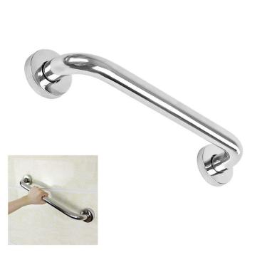 Imagem de Alça De Apoio Inox Barra 30cm Segurança Idoso Gestante Banheiro Box Parede Suporte Acessibilidade