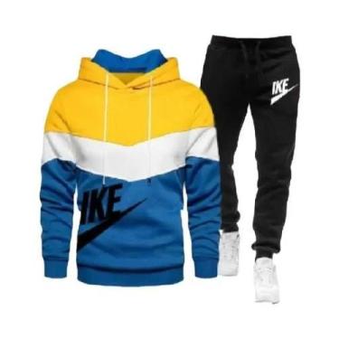 Imagem de Conjunto De Moletom Com Capuz E Calças Para Homens, Casual, Fitness, J