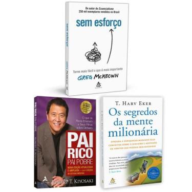 Imagem de Kit 3livros, Pai Rico, Pai Pobre + Sem Esforço + Os Segredos Da Mente 