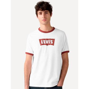 Imagem de Camiseta Levis Masculina Standard Ringer Vermelho/Branco-Masculino