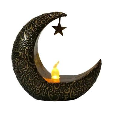 Imagem de Lâmpada Decorativa LED Estrela E Lua Para O Ramadã, Decoração Islâmica