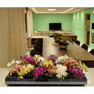 Imagem de Vaso Centro De Mesa Espelhado Grafite Decoração Luxo 40X25 - Glass