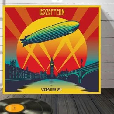 Imagem de Placa Quadro Disco Led Zeppelin Impressão Direta Mdf 30x30cm - ARTSIM
