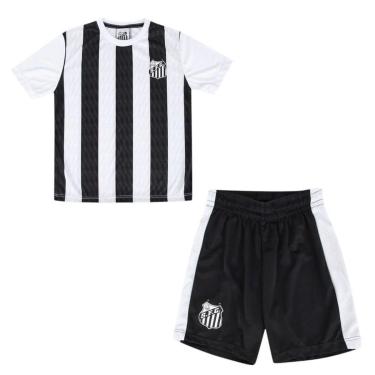 Imagem de Conjunto Braziline Santos Mini Craque Infantil - Preto 12-Unissex