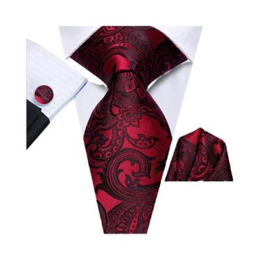 Imagem de Conjunto De Gravata, Lenço De Bolso E Abotoaduras Masculino Rosa Flora