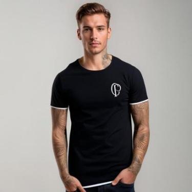 Imagem de Camisa Corinthians CP Preta Algodão Masculina-Masculino
