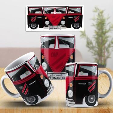 Imagem de Caneca Personalizada com nome Kombi time Atlético PR - 325ml - ABRAKAD