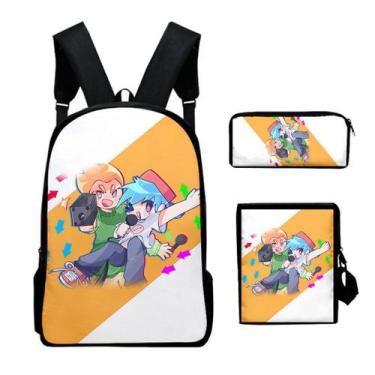 Imagem de Conjunto de mochilas Fridays Nights Satchel Oxford 3D Print para crian