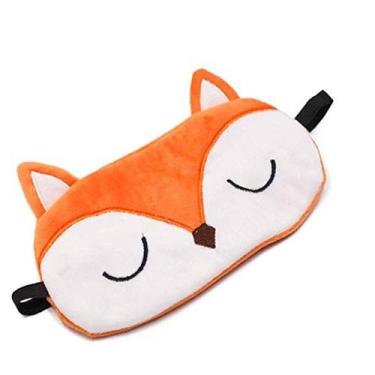 Imagem de Máscara de dormir Plush Cartoon Fox Eye Mask Orange - Yiweisai