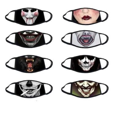 Imagem de Máscara facial Halloween Funny Digital Print Set 8 reutilizáveis - yiw