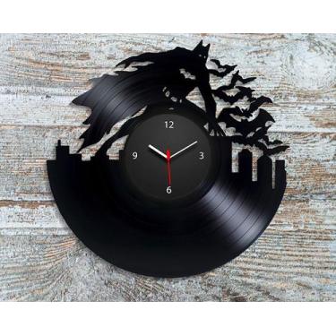 Imagem de Relógio de parede Anime Vinyl Disc Preto 30cm Acrílico - yiweisai