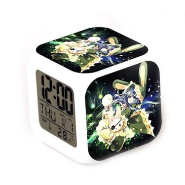 Imagem de Alarm Clock Dates A Lives 7 cores com mudança de LED com termômetro - 