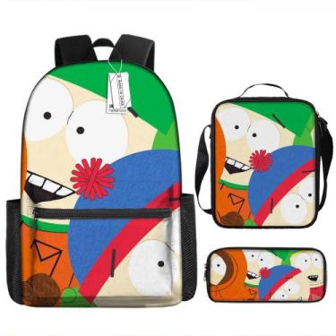 Imagem de Conjunto de mochilas South Parks Stans Marshs Anime School 3 unidades 