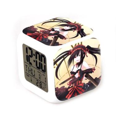Imagem de Alarm Clock Dates A Lives 7 cores com mudança de LED com termômetro - 