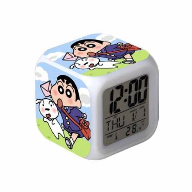 Imagem de Despertador ShinChanss Square LED Digital para crianças - yiweisai