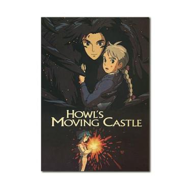 Imagem de Imagem de arte de parede de pôster Howl's Moving Castle Anime Art - yi